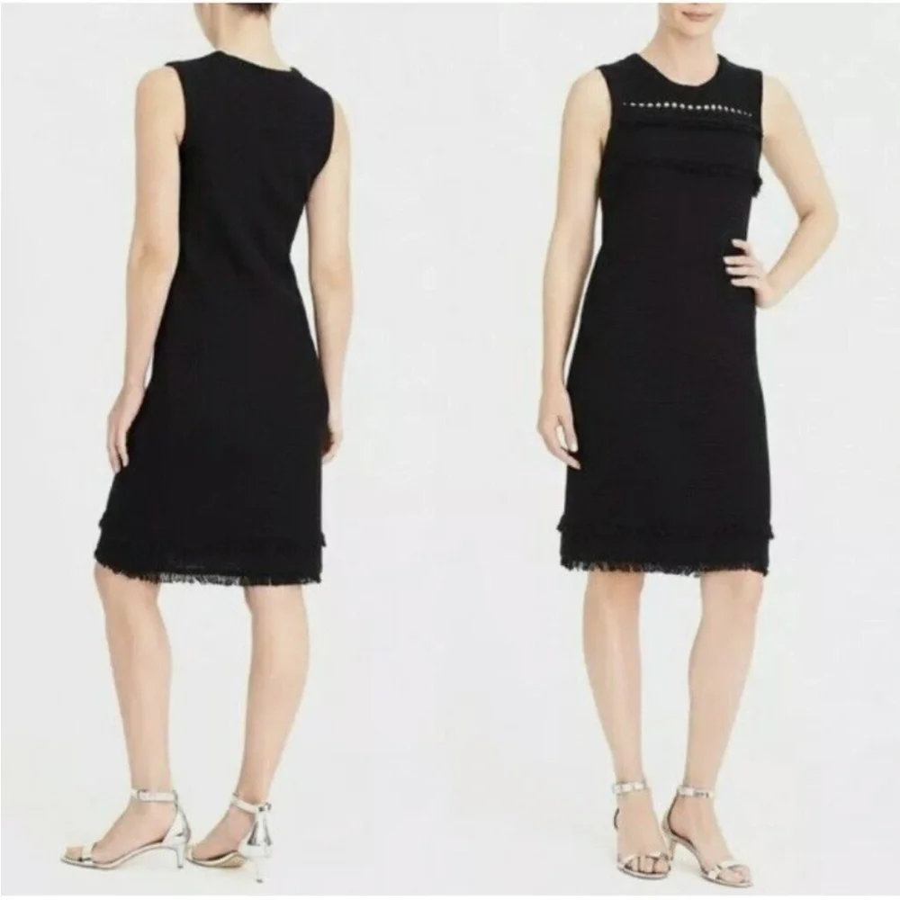 J. CREW Sleeveless Woven Knit Tweed Fringe Dress